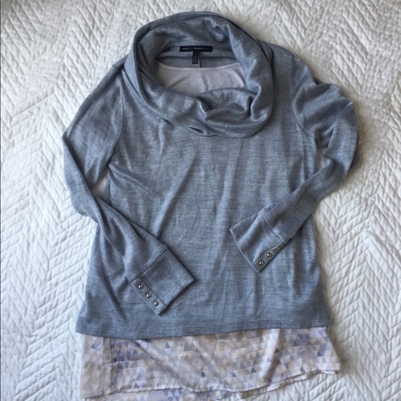 WHBM Gray Cowlneck Lightweight Sweater - Picture 1 of 4